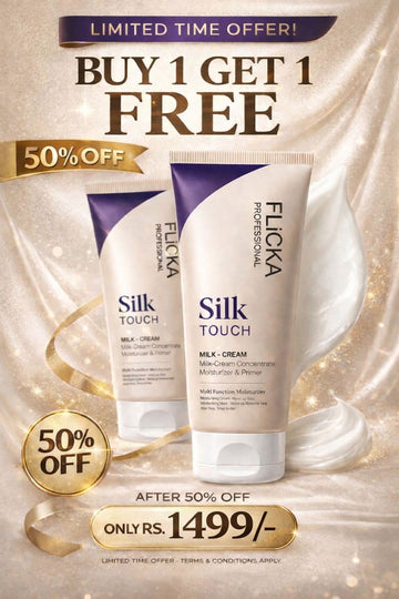 FLICKA Silk Touch Milk Cream | Moisturizer + Primer | Buy 1 Get 1 Free – Limited Time Deal